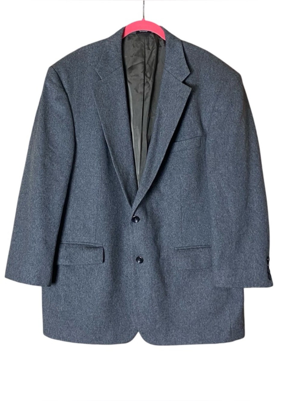 Men’s Gray 46R Blazer Wool/Cashmere Blend Oscar De La Renta Sport Coat Jacket